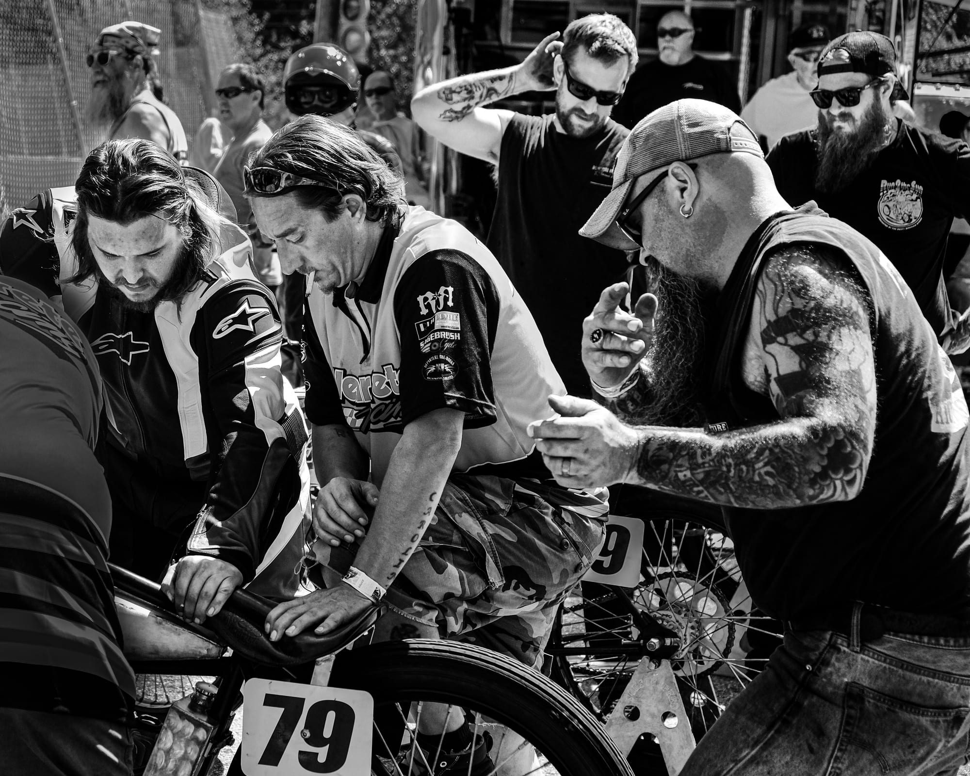 Classic motorcycle race — Wake County Speedway — photograph 1
